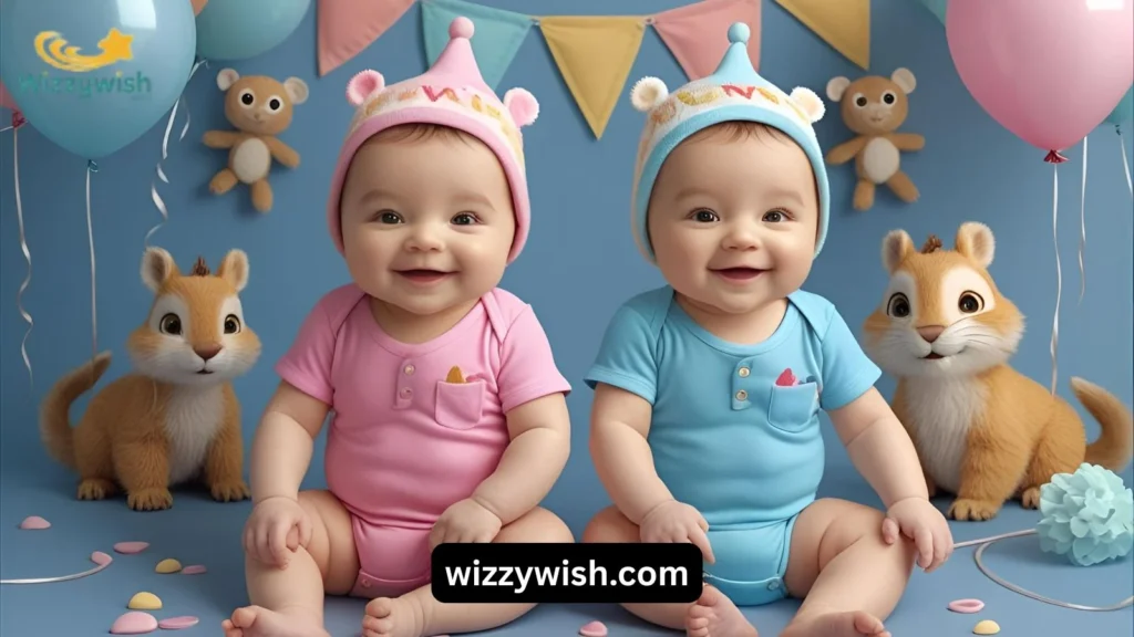 Personalized Two-Month Baby Wishes for Twins