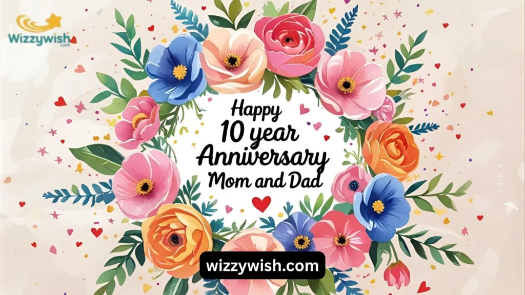 10 Year Anniversary Wishes for Parents