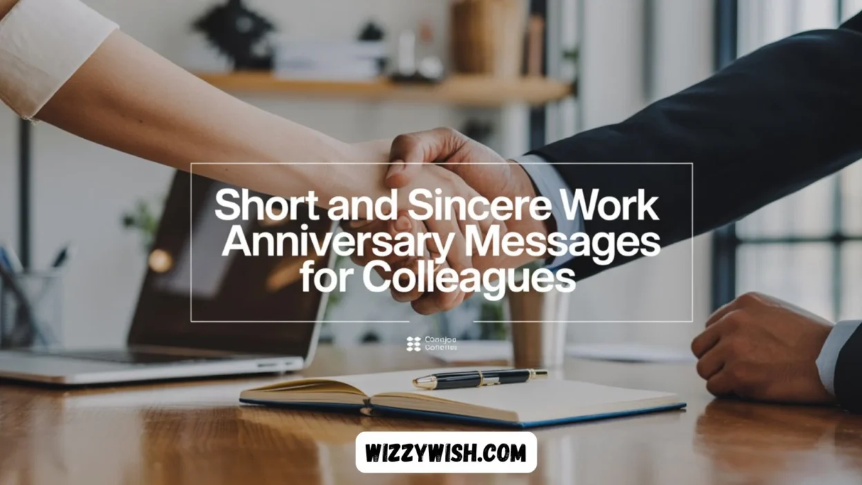 Short and Sincere Work Anniversary Messages for Colleagues